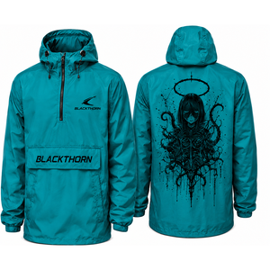 Chaqueta Anorak Cortavientos con Capucha y Forro de Microfelpa para Hombre, Personalizable con Logotipo, Impermeable por Delante - Product Image 2