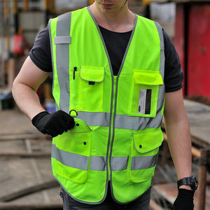 Chaleco de Seguridad Personalizado de Alta Calidad, Reversible, Transpirable, de Alta Visibilidad, de Algodón Térmico, Color Personalizado - Product Image 4