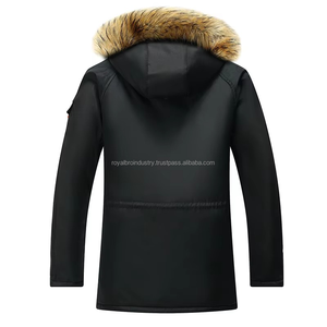 Chaqueta de Invierno Clásica Informal para Hombre, Chaqueta Acolchada Cortavientos con Capucha, Logotipo Frontal Grueso Personalizable, Chaquetas para Hombre - Product Image 5