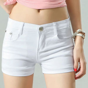 Pantalones cortos de mezclilla a la moda para mujer, hasta la rodilla, de ajuste holgado, con lavado a la piedra y efecto desgastado, de cintura alta, para verano - Product Image 3