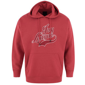Sweat-shirt à capuche pour homme Ivy League, rouge, en coton French Terry, décontracté, pour l'automne, avec poche avant et coupe classique - Product Image 1