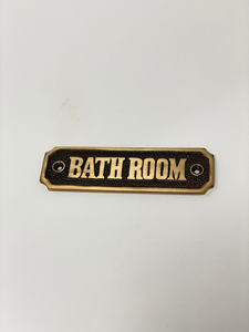 Letrero Metálico Vintage para Baño con Letras en Relieve, Acabado Negro, Placa Decorativa para Montar en la Pared, Placa con Nombre para Puerta de Casa u Hotel - Product Image 3
