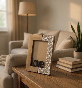 Classic Brown Handmade Rustic Mango Wood Photo <b>Frame</b> <b>with</b> Glass Front for Tabletop Standing and Wall Hanging Use Indian Supplier - Product Image 4