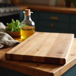 Tabla de cortar de madera natural para uso en la cocina, de Blossom Craft India - Product Image 4