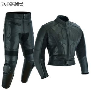 Traje de seguridad para motocicleta de color negro sólido y resistente, a un precio razonable, el producto más nuevo, trajes de cuero para motocicleta para hombre - Product Image 2