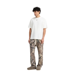 Autumn Wear Breathable Side Pockets Midweight Men's Solid <b>Brown</b> Cotton Sweatpants Elastic Waist Casual <b>Joggers</b> For Men - Product Image 3