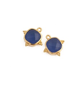 Gold Plated Bezel Set <b>Cushion</b> Gemstones Handmade Charm Pendant - DIY Making Fashion Jewelry for Wholesale - Product Image 6