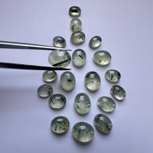 Piedras Preciosas de Prehnita Verde Natural, Cabujón Ovalado, Grado AAA, Pulido a Mano, Piedras Semipreciosas de 3x5mm a 10x14mm, Venta al Por Mayor - Product Image 3
