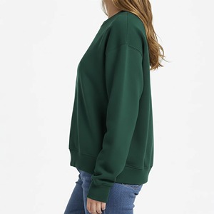 Sweat-shirt surdimensionné pour femme, en molleton polyester/coton de haute qualité, brodé de strass, écologique, 300g - Product Image 2