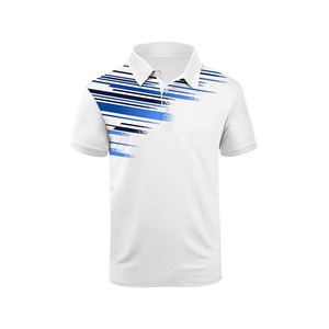 Polo pour homme, coupe ajustée, manches courtes, t-shirt imprimé par sublimation, tissu en microfibre, 100 % coton, confortable - Product Image 5