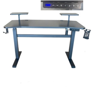 Lumetal Computer <b>Table</b> ( Height <b>adjustable</b> desk ) with Metal <b>leg</b> Wood PB top with melamine 1200x620x705~1130Hmm - Product Image 1