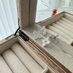 ต่างหูเงินแท้ S925 สไตล์เกาหลี ดีไซน์เฉพาะตัว ลายหญ้าแทงค์  เรียบง่าย ทันสมัย ย้อนยุค - Product Image 3