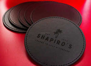 Posavasos de Cuero Genuino Personalizados con Logotipo Grabado, Cuadrados, Impermeables, para Bebidas, Tazas, Vino, Accesorios Clásicos de Lujo - Product Image 3