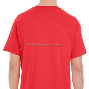 เสื้อยืดผู้ชายขายส่งขายดี สีแดง เรียบง่าย ทรงโอเวอร์ไซส์ ใส่สบายสำหรับฤดูร้อน ผ้าฝ้าย 100% แขนสั้น เสื้อยืดเปล่าลำลองสำหรับผู้ชาย รุ่น 2026 - Product Image 6