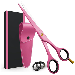 Ciseaux de coiffure professionnels en acier inoxydable trempé, à prix de gros, avec poignée décalée, durables et de qualité supérieure - Product Image 1