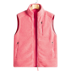 Chaleco de Forro Polar para Hombre MANWA, Talla Grande, Cuello Alto, Cierre de Cremallera, Color Sólido, Ropa Exterior Informal, Resistente al Viento, con Bolsillos, para Otoño - Product Image 5