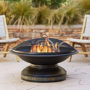 Chimenea Exterior con Soporte Linea Exports Inc, Chimenea Elegante con Acabado Antiguo Oscuro para Hogar, Hotel y Jardín - Product Image 5