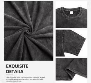Men's Regular Fit Short Sleeve O-Neck <b>T</b>-<b>Shirt</b> 100% Cotton Washed Knitted Casual Solid Color Anti-Shrink 220g - Product Image 5