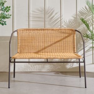Modern 2 Seater <b>Bench</b> Chair Comfortable Upholstered Seating with <b>Cushion</b> for Living Room Bedroom Contemporary Furniture - Product Image 2