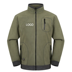 Veste polaire unisexe personnalisée OEM, style simple, fermeture éclair épaisse, fabrication sur mesure, haute qualité, 100% polyester - Product Image 1
