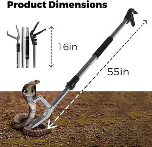 Heavy Duty Professional Snake <b>Grabber</b> Tongs Collapsible Catcher Stick Reptile Handling <b>Tool</b> Safe Rattlesnake Removal Equipment - Product Image 3