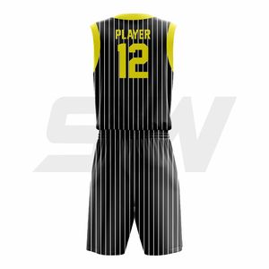 Service OEM & ODM, tenue de basket-ball personnalisée, kit complet, design de bandes sublimées de haute qualité, uniformes de basket-ball pour joueurs d'équipe - Product Image 2