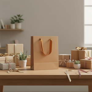 Sacchetto regalo in carta kraft Ilan 25x13x32 cm con manici per shopping e regali - Product Image 2