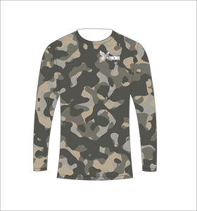 เสื้อตกปลาแห้งเร็วลายพรางแบบกลางๆ แขนยาว เสื้อยืดซับลิเมชั่นประสิทธิภาพสูง - Product Image 6