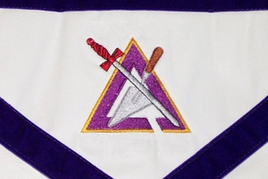 Parche de tela bordado reversível para delantal de Capítulo del Consejo del Arco Real, insignia ceremonial - Product Image 6