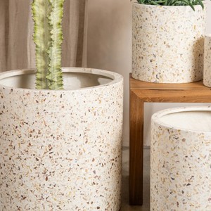 Maceta Moderna de Lujo con Diseño de Terrazo, Maceta Grande de Cemento, Minimalista, Diferentes Tamaños, para Interiores y Exteriores, Decoración del Hogar - Product Image 4