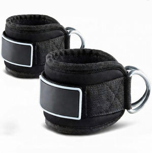Correas de Tobillo Acolchadas Personalizadas para Gimnasio, de Alta Calidad, Color Negro, para Máquinas de Cable - Product Image 1