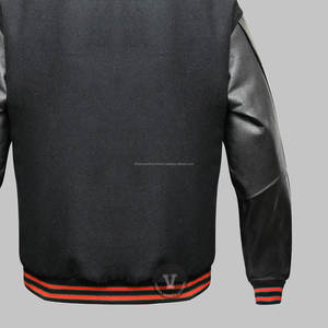 Veste d'université Letterman de baseball personnalisée pour hommes vente en gros de vestes d'université en cuir de laine chauffantes en tissu de laine long pour l'hiver - Product Image 3