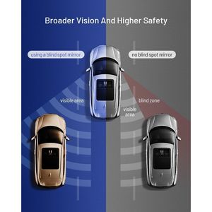 5\" Wide Horizontal Viewing Angle <b>Car</b> Blind Spot <b>Mirror</b> with up and Down Adjustment Adhesive Side <b>Mirror</b> Can - Product Image 5