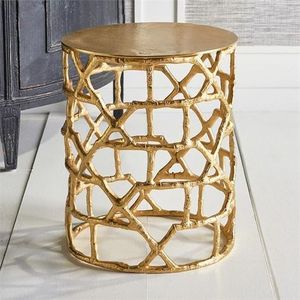 Unique Metal Side <b>Table</b> Black Finish Artistic Furniture Luxury Accent End <b>Table</b> Contemporary Living Room <b>D</b>écor - Product Image 3