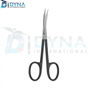 Alta qualidade Stevens Tenotomy Scissors 4.5 ''Curved Micro Serrated Edge alça preta aço inoxidável