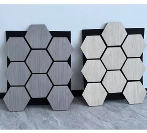 Paneles de Pared Hexagonales Elegantes de Madera Maciza para Oficina en Casa, Ecológicos y Modernos, Descuento del Fabricante para Uso en Apartamentos - Product Image 1