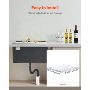 Contenitore Refrigerante Commerciale in Acciaio Inox da 45,3 Quarti, 22"L X 17"W X 12"H, Secchiello per Ghiaccio da Esterno, Vasca per Bevande - Product Image 5
