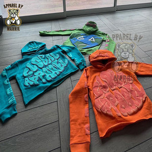 Sudadera con Capucha Unisex Premium de Alta Calidad, Mezcla de Algodón, Fabricante OEM, Logotipo Personalizado con Impresión Puff, Sudadera Transpirable de Peso Medio para Hombre - Product Image 3