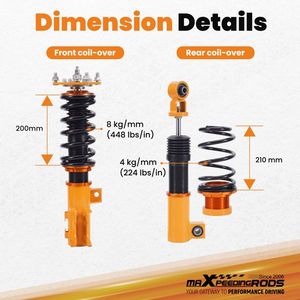 Kit d'amortisseurs et ressorts filetés pour Hyundai Veloster (FS) 2012-2016 – Systèmes de suspension et de réglage - Product Image 2
