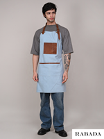 Tablier unisexe de travail et de mode en toile de coton multicolore, imperméable, avec poche, logo personnalisé, épaissi, résistant à la chaleur