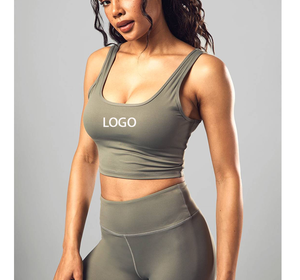 Sujetador deportivo sexy de diseño elástico para mujer 2026, de algodón/spandex, ecológico, con logo frontal, de alta resistencia, para yoga, con MOQ bajo. - Product Image 1