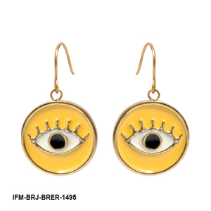 Pendientes Colgantes de Latón con Diseño Bohemio de Rayos de Sol y Ojo, Esmalte Amarillo, Talismán Protector, Resistentes al Deslustre, para Mujer, Fiesta, KENWAY - Product Image 5