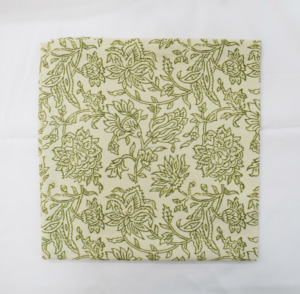 Serviette en coton lin imprimé floral doré chic pour les fêtes de Table à manger de cuisine décor à la maison - Product Image 5