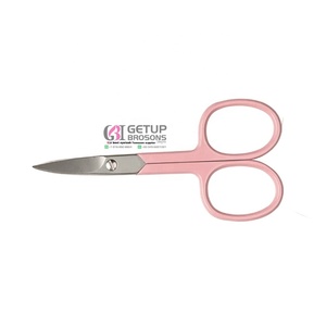 Ciseaux miniatures professionnels roses, manche avec revêtement en poudre, pointe argentée, logo personnalisé, couleur sur mesure, ciseaux en acier inoxydable pour salon. - Product Image 3