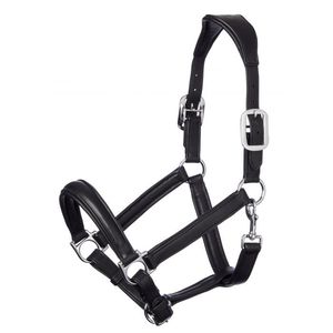 1Inch Wide High Quality Woven Leather Rope <b>Halter</b> with Adjustable Metal Hardware - Product Image 5