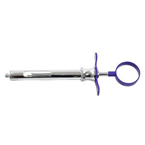 Seringue d'anesthésie dentaire 1,8 ml auto-aspirante avec anneau de maintien à un doigt, poignée colorée et plongeur à pointe fléchée en acier inoxydable allemand - Product Image 5