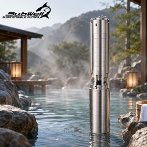ปั๊มจุ่มใต้น้ำหลายระดับสแตนเลส SubWell 2 ทางจ่ายน้ำแรงดันสูง มอเตอร์ไฟฟ้า 1 เฟส 3 เฟส OEM 2 แรงม้า สำหรับน้ำ - Product Image 1