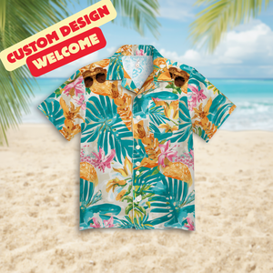 Button Printed Short Sleeve <b>Shirt</b> Casual Fashion Top with OEM ODM Customization - Product Image 3