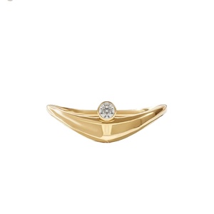 Anillo DE BODA chapado en oro amarillo con bisel completo único de diamante de moissanita único de alta calidad para mujer al mejor precio al por mayor - Product Image 1