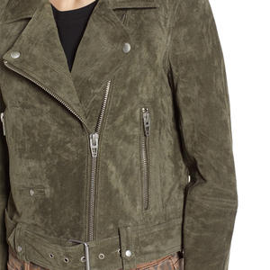 Chaqueta de Cuero de Gamuza Personalizada para Mujer, Sensación Suave de Lujo, Moda de Invierno, Fabricante OEM - Product Image 4